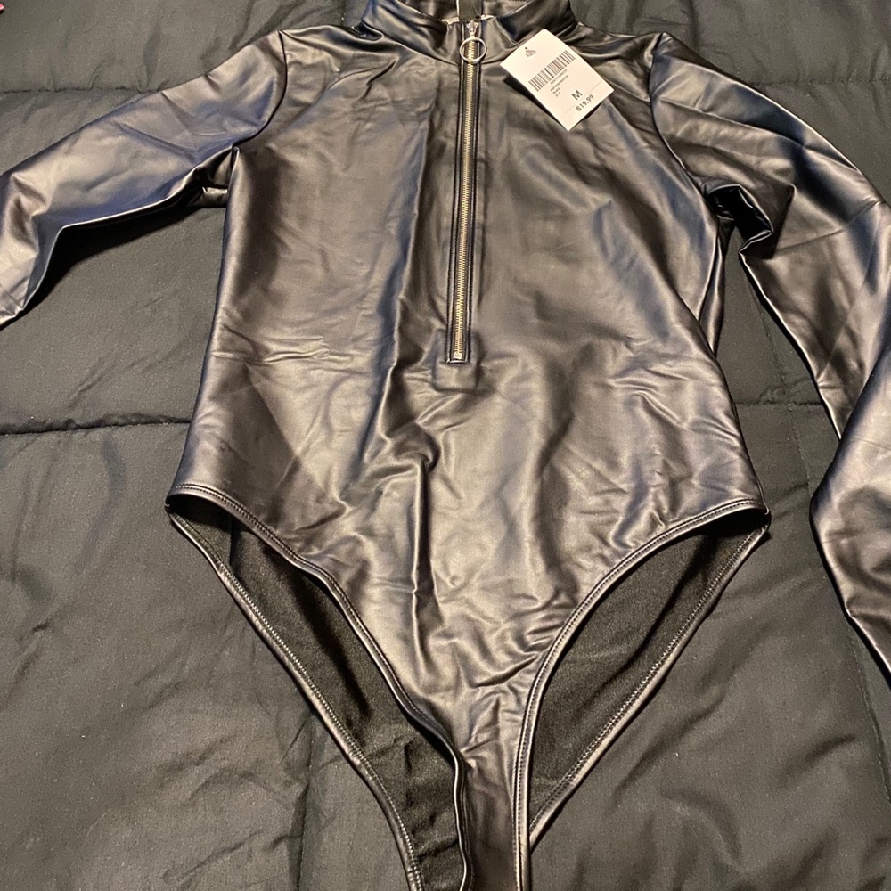 Pleather bodysuit
